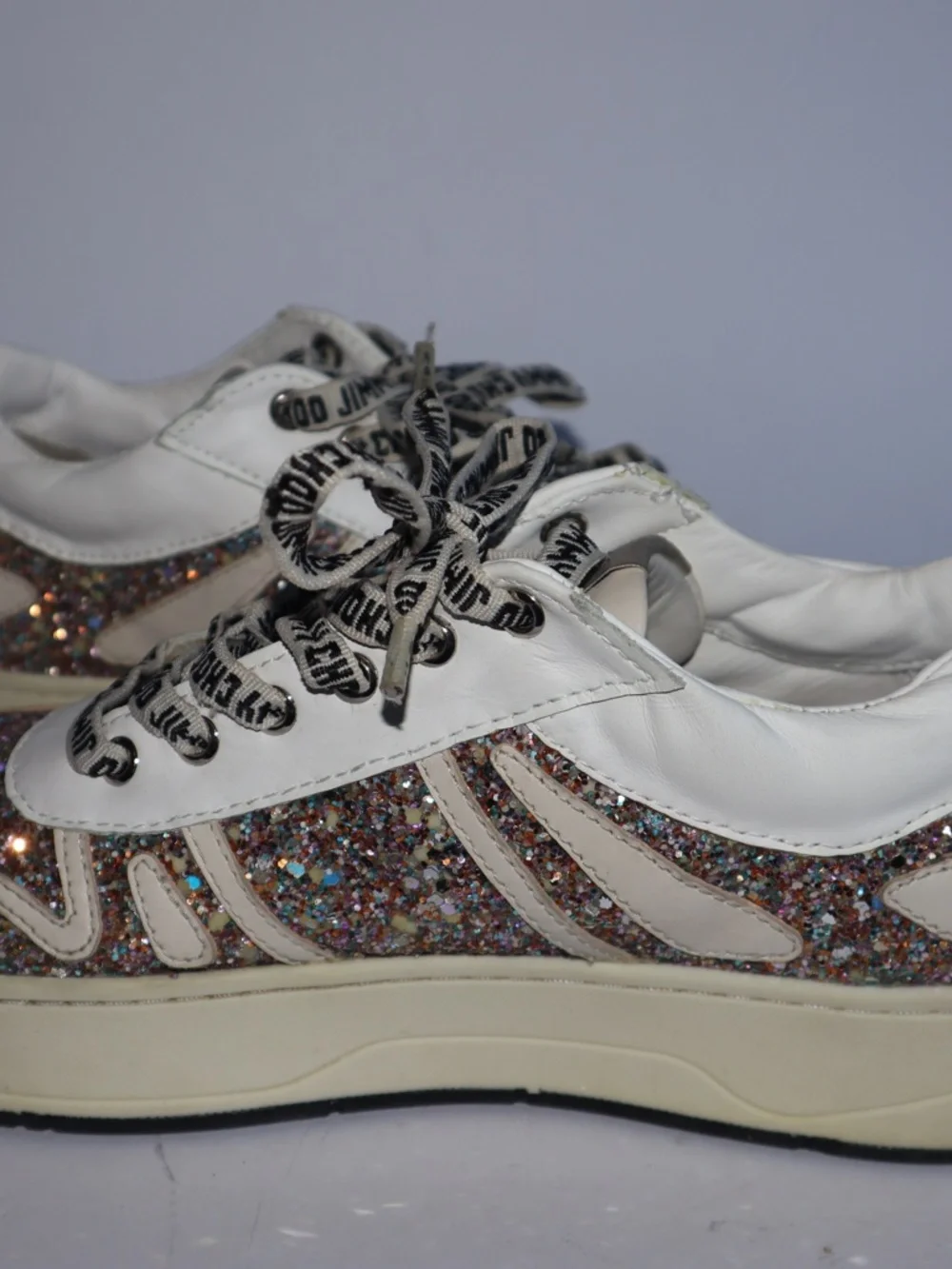 Jimmy Choo Hawaii Glitter Sneakers Women's 39